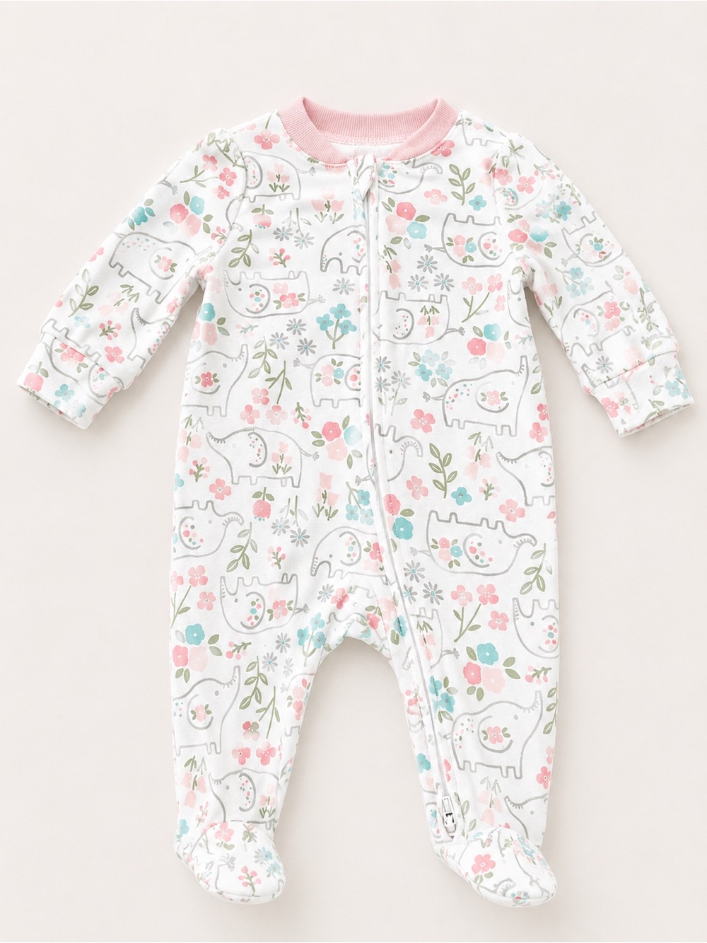 Huggies - Double Zipper Sleeper W/ Print (Cotton & Poly) - 3M